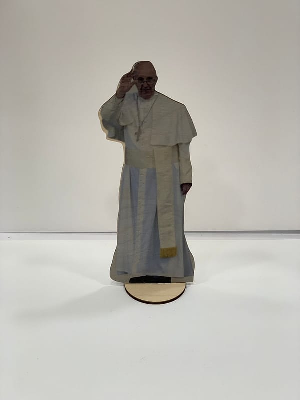 Sagoma Papa Francesco in legno stampato